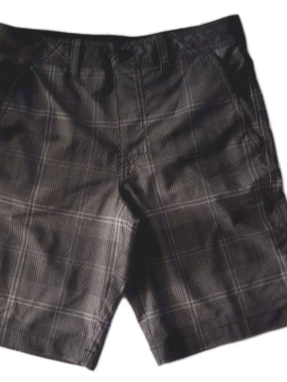 Mossimo Supply Co. Black Plaid Flat Front Shorts